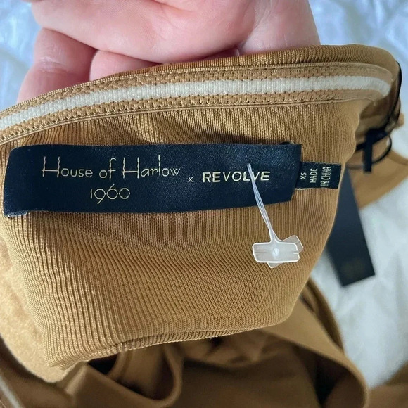House of Harlow 1960 X Revolve Tammy tan halter wrap top - Picture 10 of 12